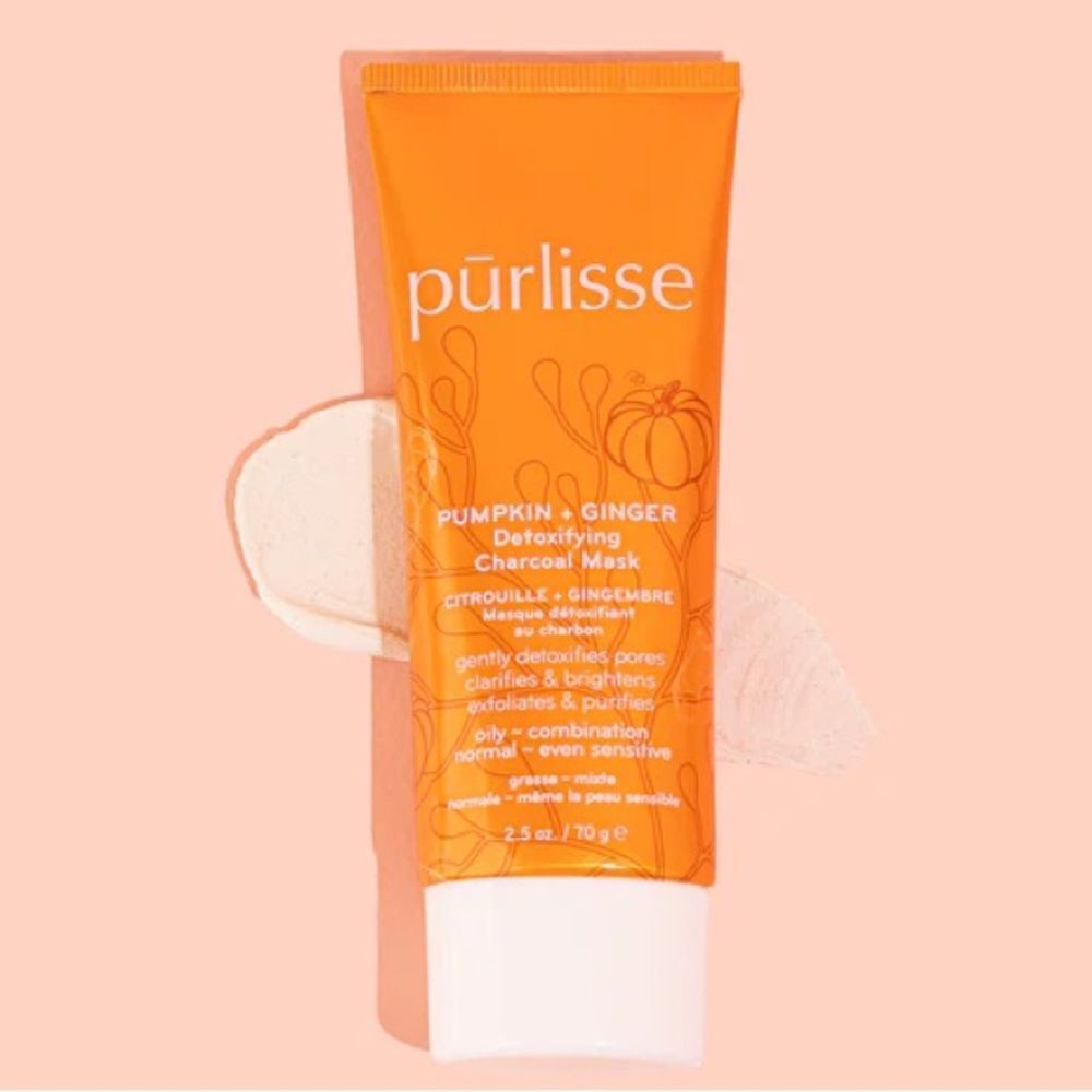 NEW Pumpkin + Ginger Detoxifying Charcoal Mask - Purlisse - Picture 2 of 10
